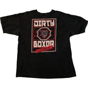 DIRTY BOXER Men's T-Shirt Skateboard Tee - Black [XL]